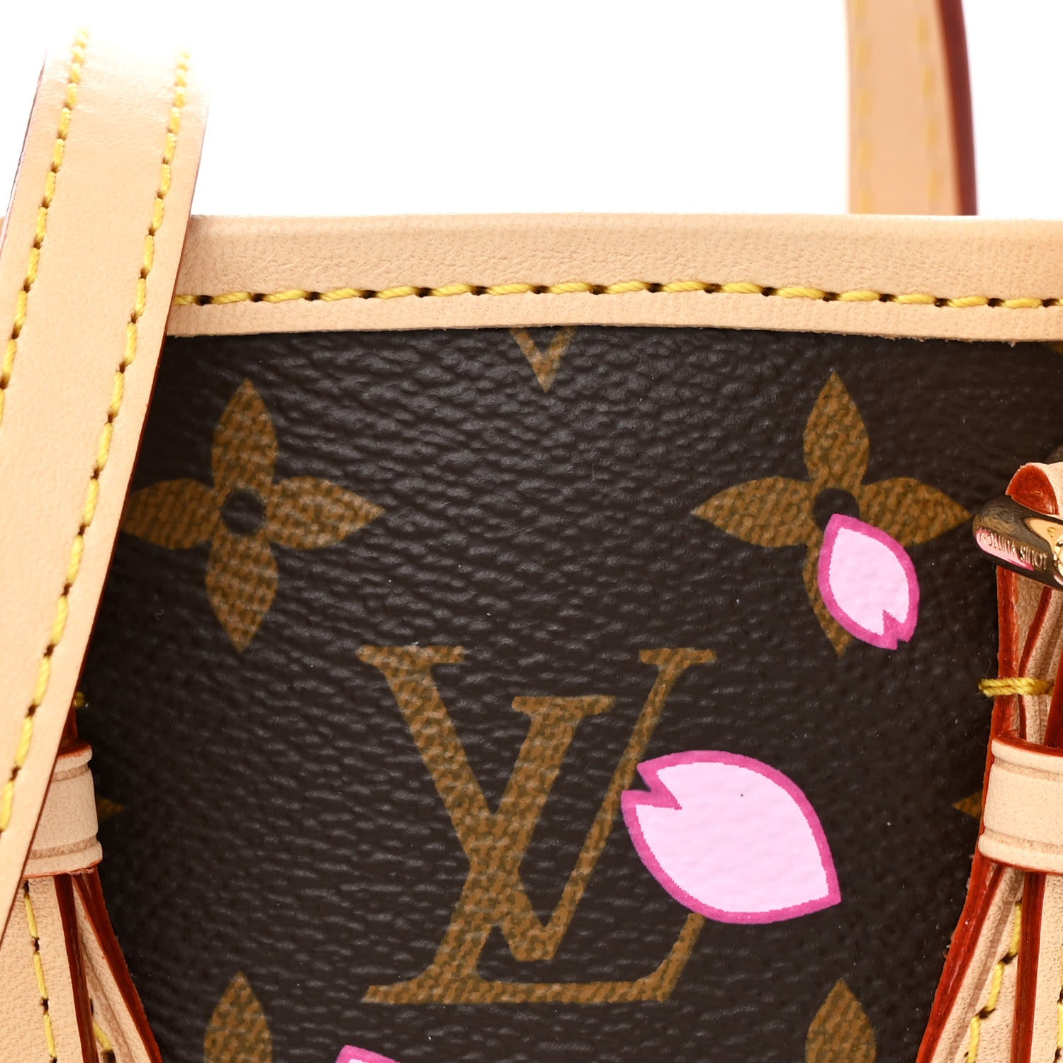 Louis Vuitton LV X TM Monogram Cherry Blossom Nano Bucket Sakura Brown 9 of 11