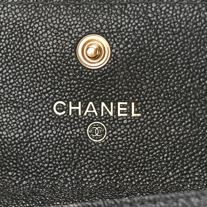 Chanel Caviar Quilted Boy Flap Card Holder Black 6 of 8