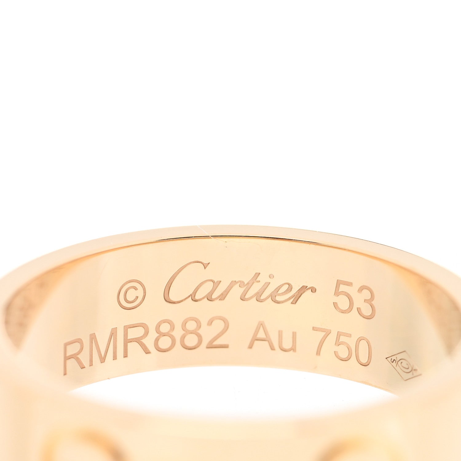 Cartier 18K Yellow Gold 5.5mm LOVE Ring 53 6.5 4 of 5