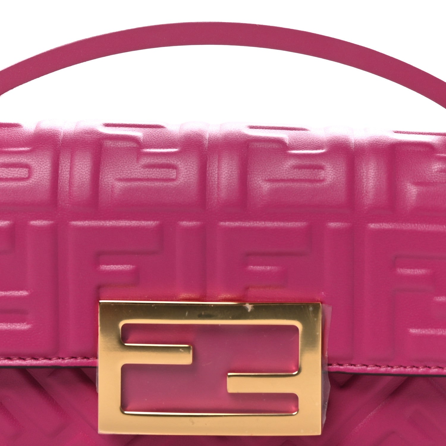 Fendi Nappa FF 1974 Embossed Phone Baguette Ciclamino Pilar 8 of 10