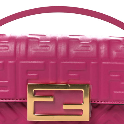 Fendi Nappa FF 1974 Embossed Phone Baguette Ciclamino Pilar 8 of 10