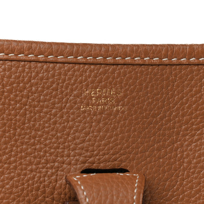 Hermes Taurillon Clemence Evelyne PM Gold 7 of 10