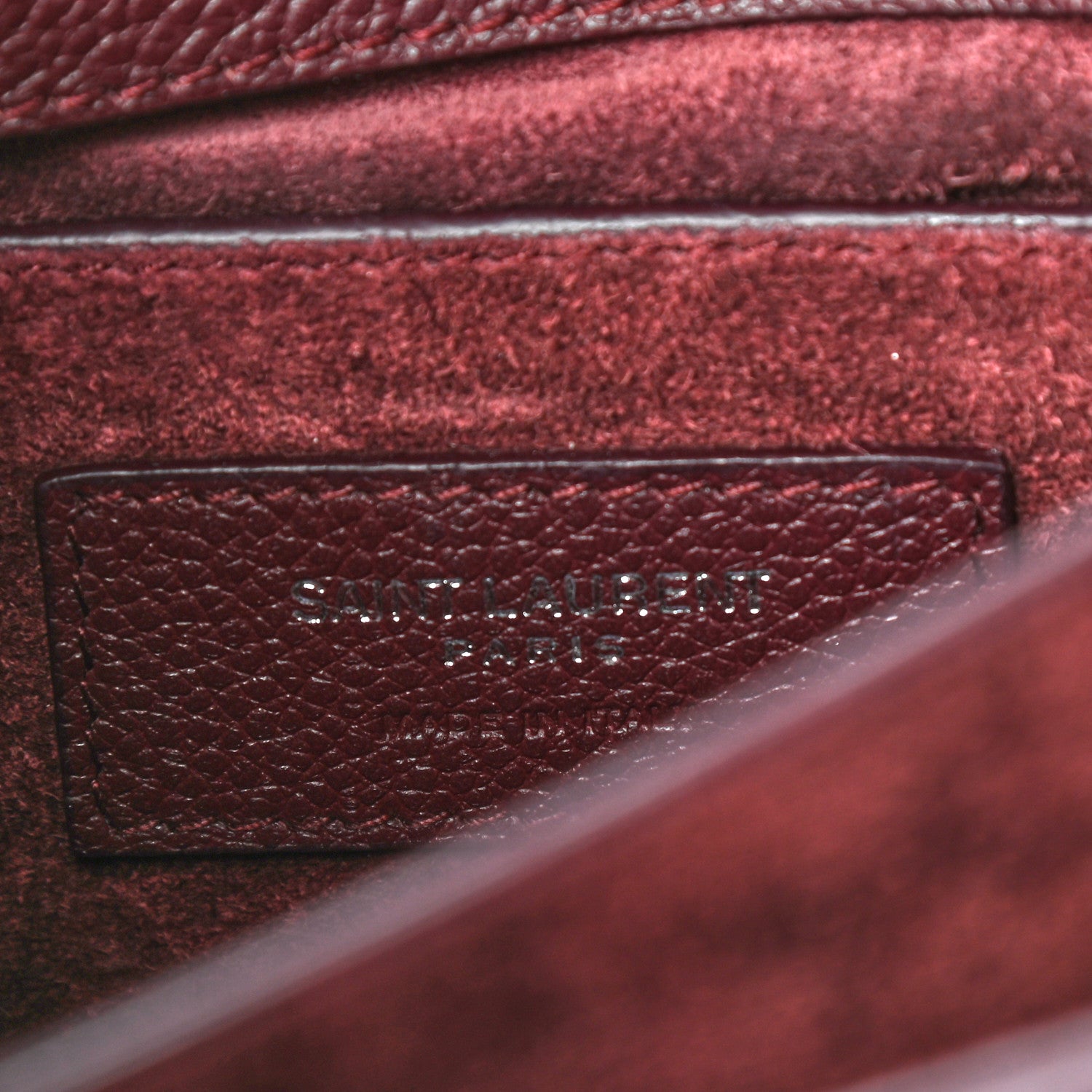 Saint Laurent Grained Calfskin Small Monogram Sunset Amaranto 6 of 9