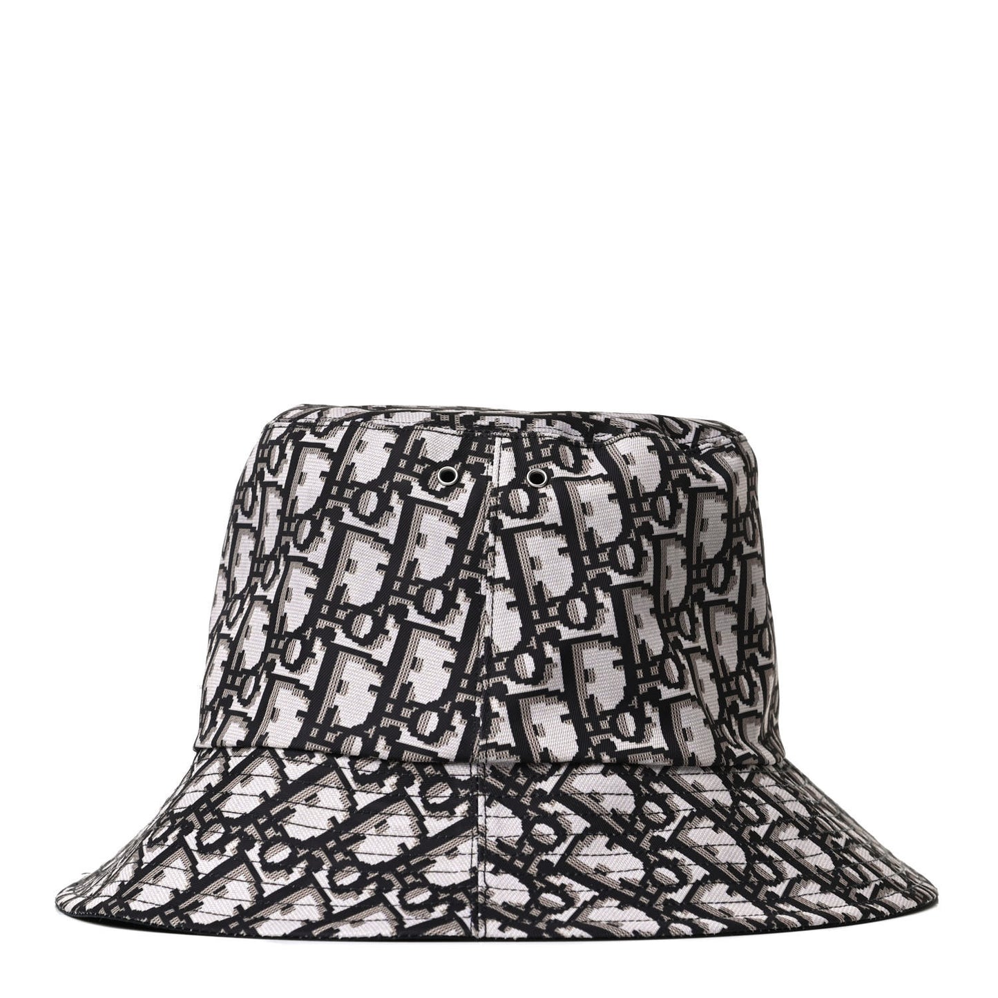 Polyester Cotton Oblique Teddy-D Brim Bucket Hat 57 Black