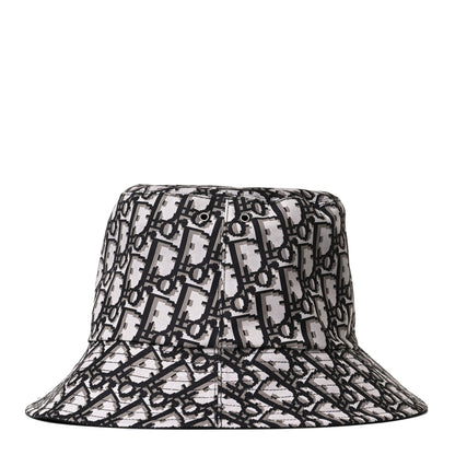 Christian Dior Polyester Cotton Oblique Teddy-D Brim Bucket Hat 57 Black 7 of 9