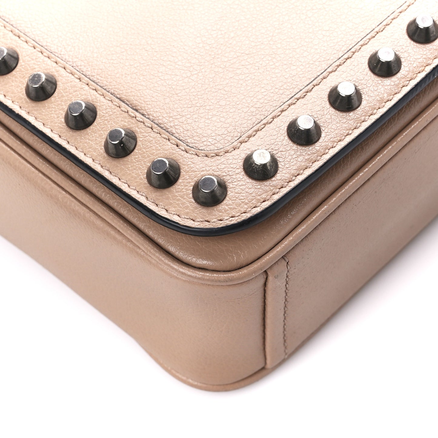 Glace Calfskin Studded Crossbody Cammeo