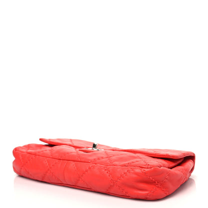 Chanel Calfskin Double Stitched Flap Red 7 of 9