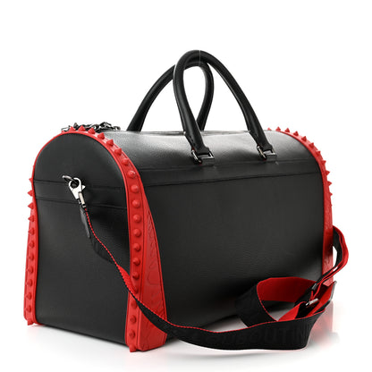 Christian Louboutin Calfskin Sneakender Studded Duffle Bag Black 3 of 10