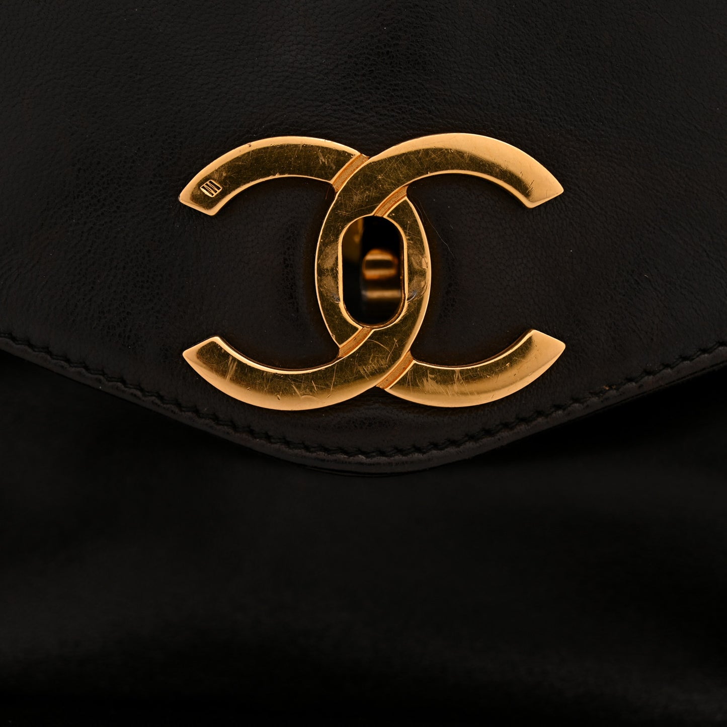 Lambskin Flap Shoulder Bag Black