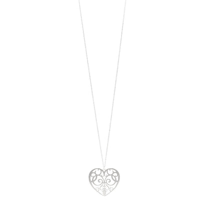 Tiffany Sterling Silver Enchant Heart Pendant Necklace 1 of 4