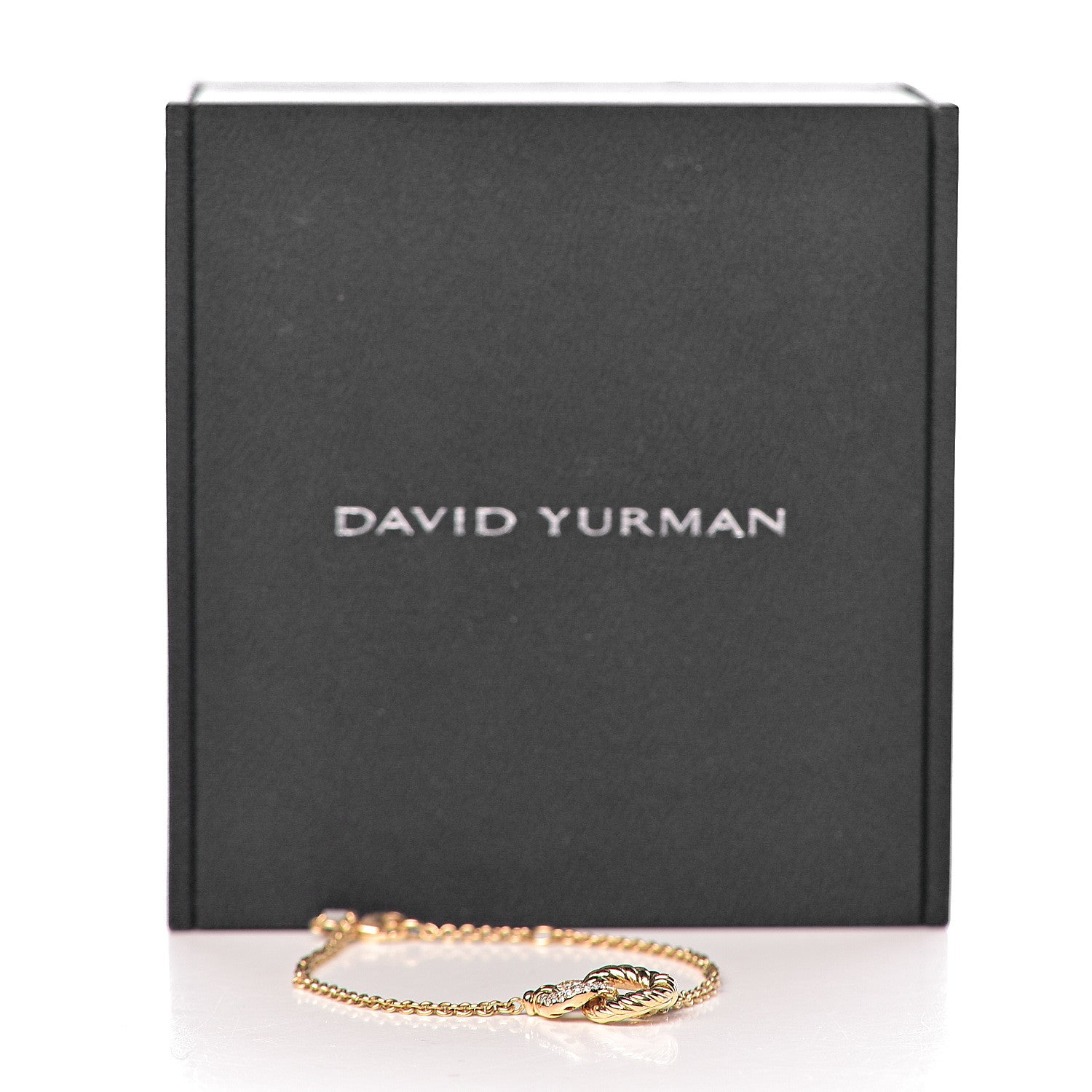 David Yurman 18K Yellow Gold Diamond Belmont Single Station Bracelet 6 of 6