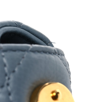 Christian Dior Calfskin Cannage Small Caro Bag Cloud Blue 13 of 15