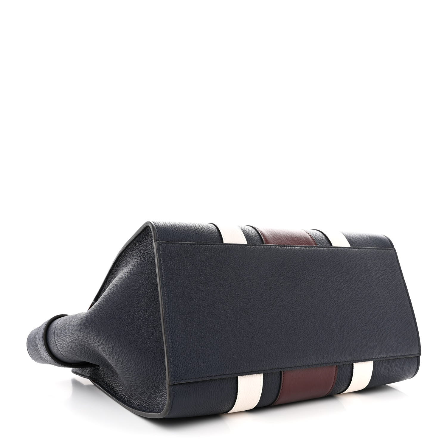 Mulberry Classic Grain College Stripe Zipped Bayswater Midnight White 4 of 10