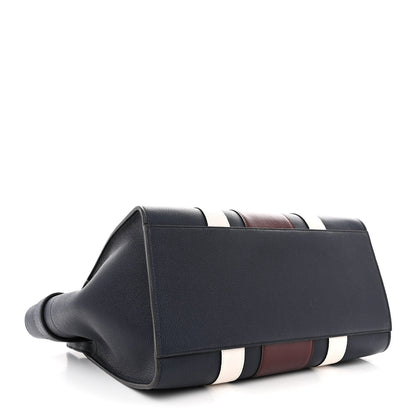 Mulberry Classic Grain College Stripe Zipped Bayswater Midnight White 4 of 10