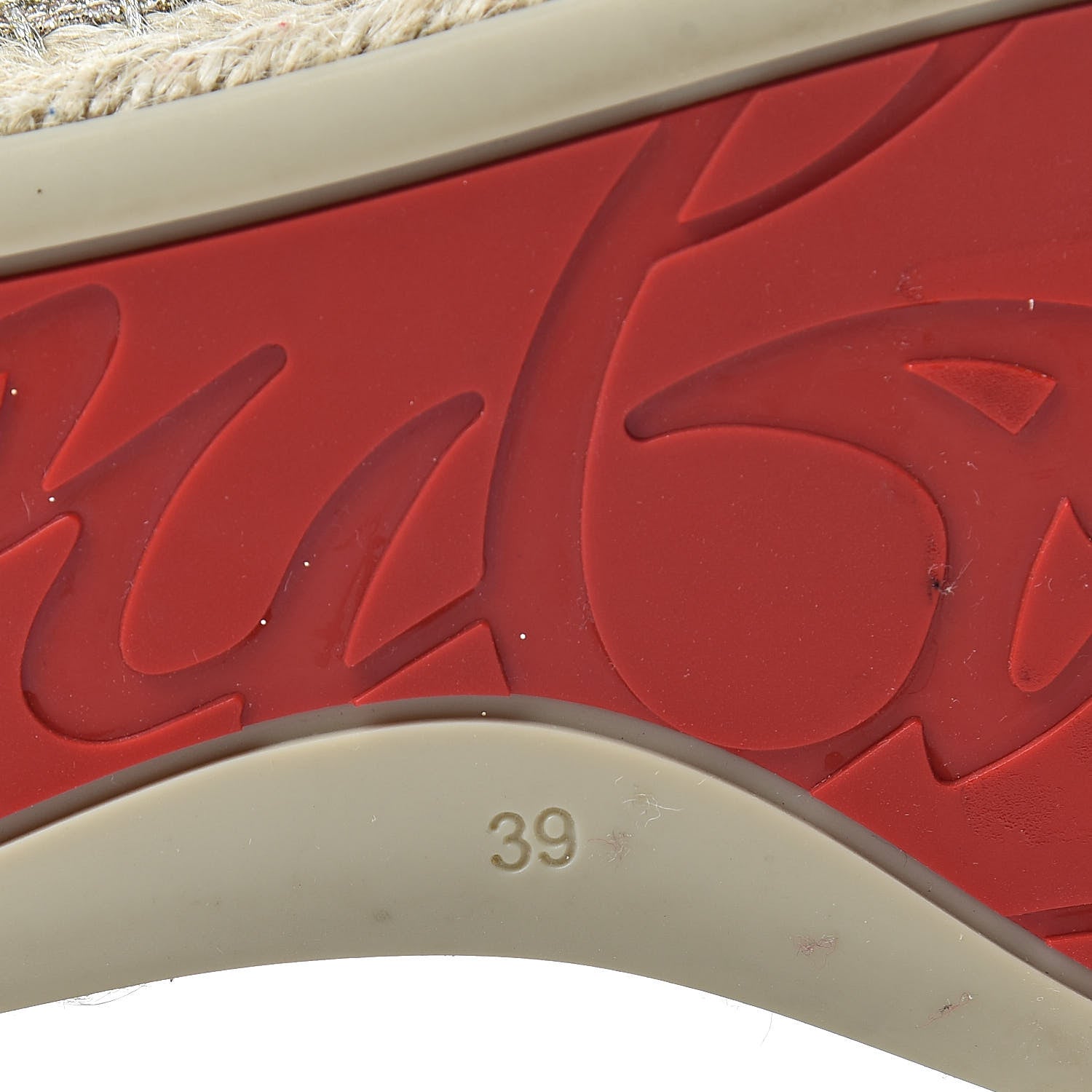 Christian Louboutin Glitter Aliochette Espadrilles 39 Gold 8 of 11