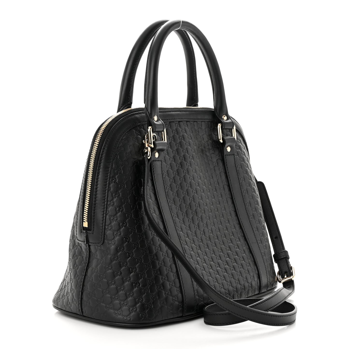 Microguccissima Medium Dome Bag Black