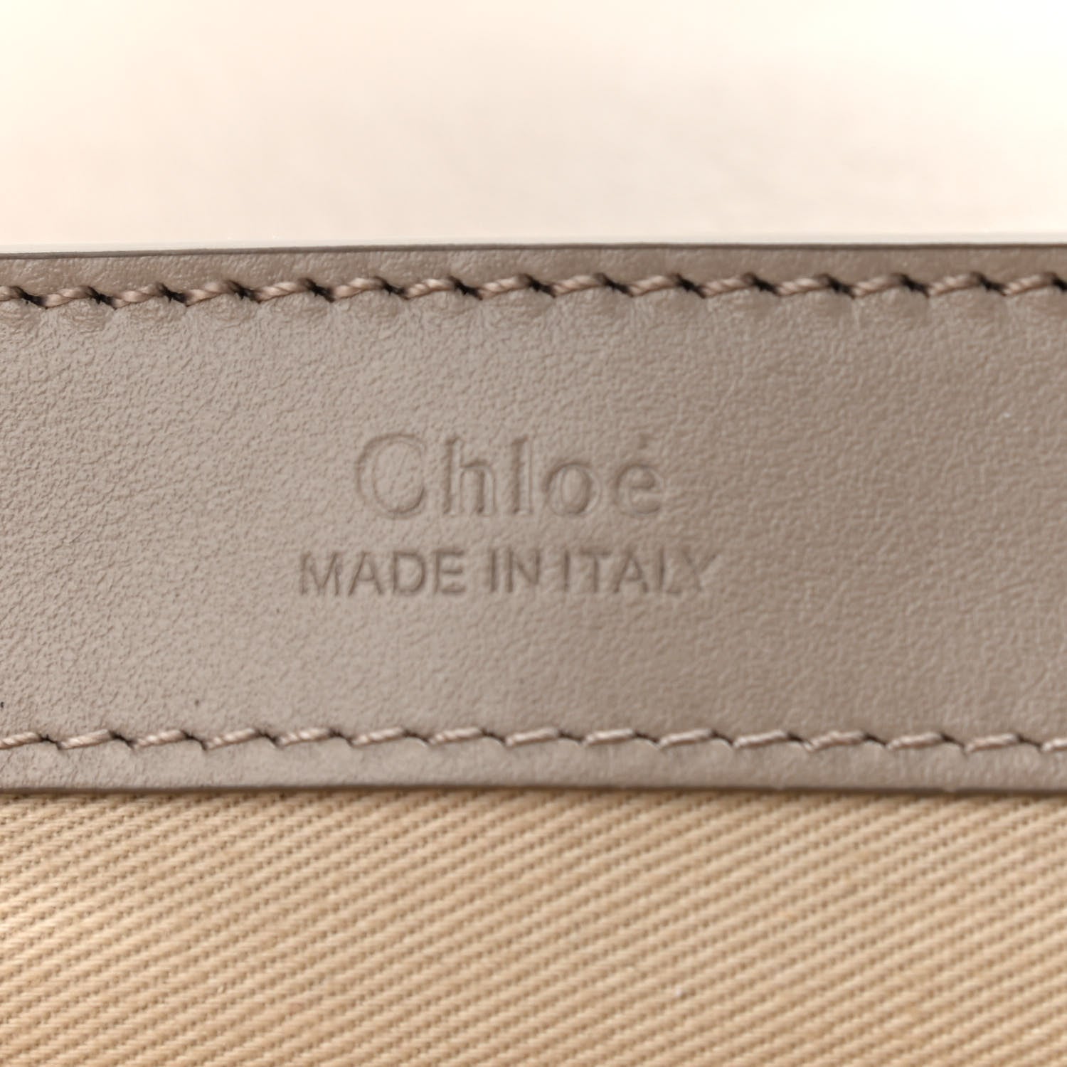 Chloe Calfskin Suede C Clutch With Chain Motty Grey 6 of 10