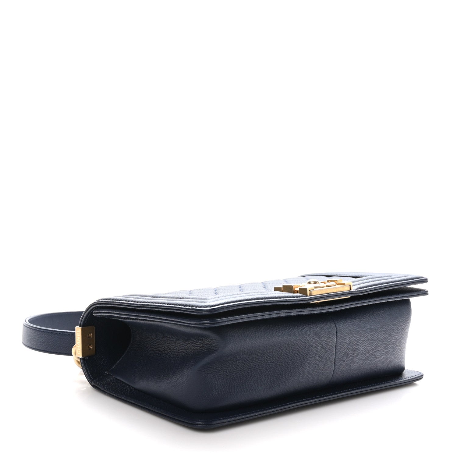 Chanel Caviar Quilted Medium Boy Flap Navy 4 of 10