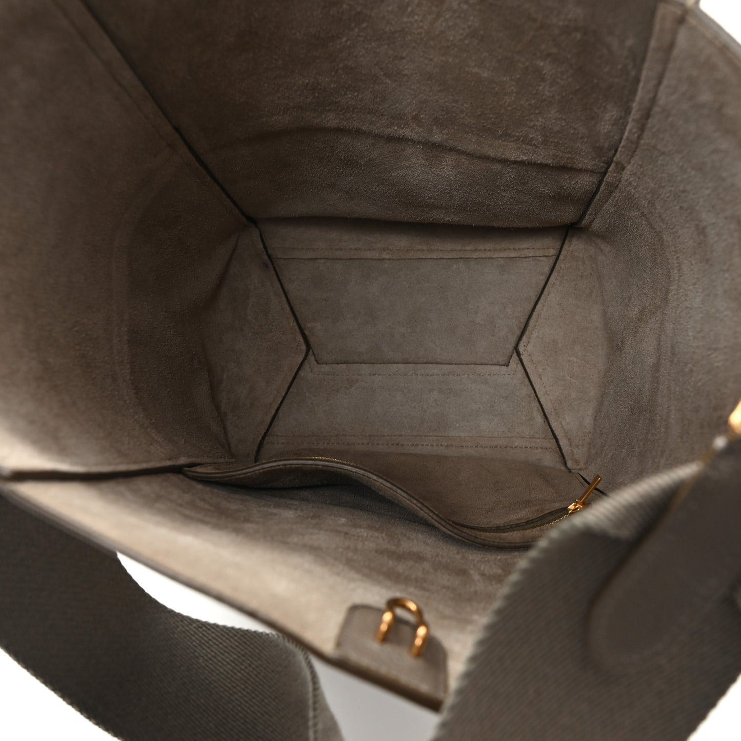 Soft Grained Calfskin Sangle Bucket Bag Taupe
