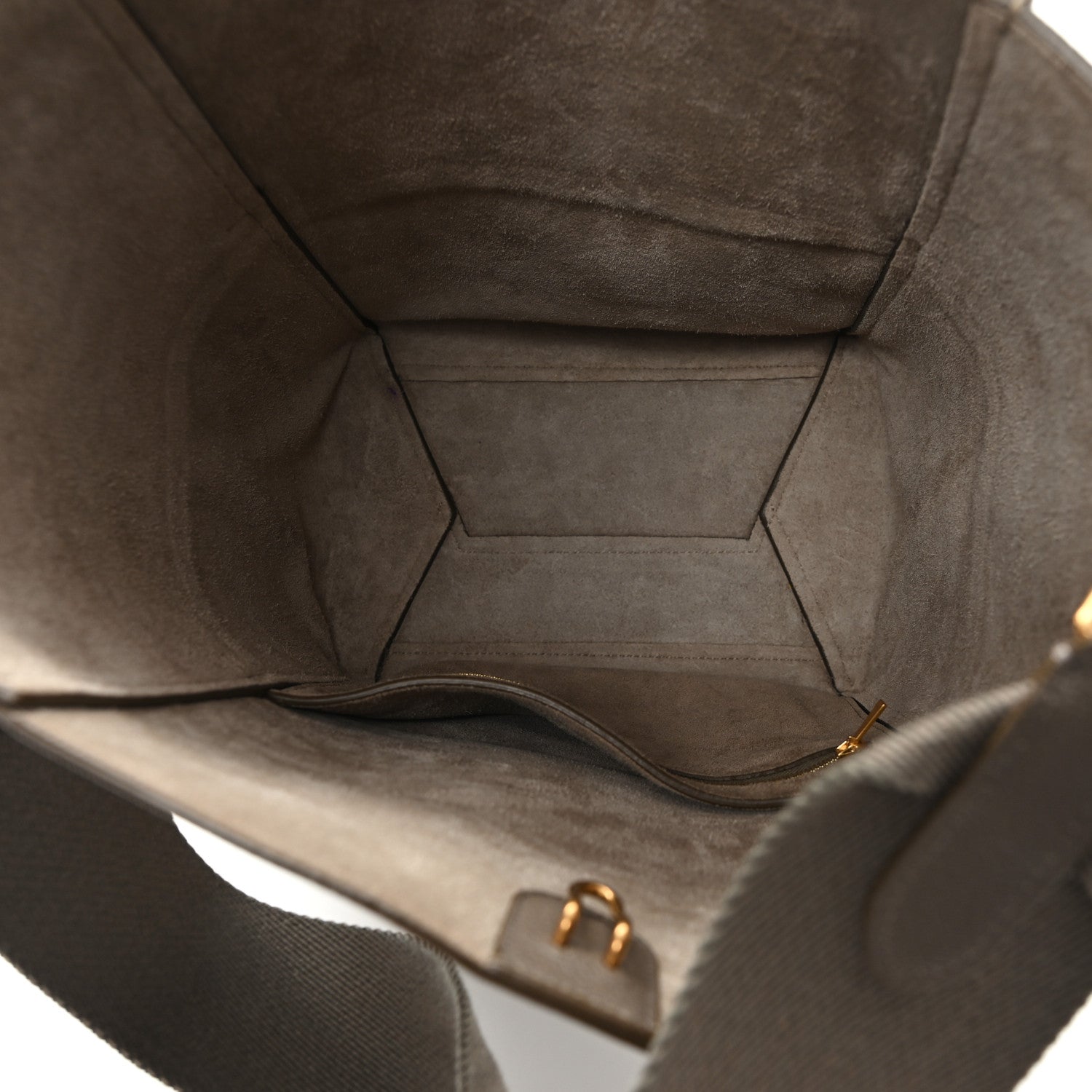 Celine Soft Grained Calfskin Sangle Bucket Bag Taupe 5 of 10