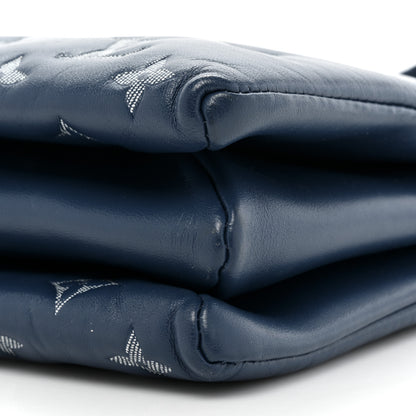 Louis Vuitton Lambskin Embossed Monogram Coussin PM Denim Blue 9 of 15