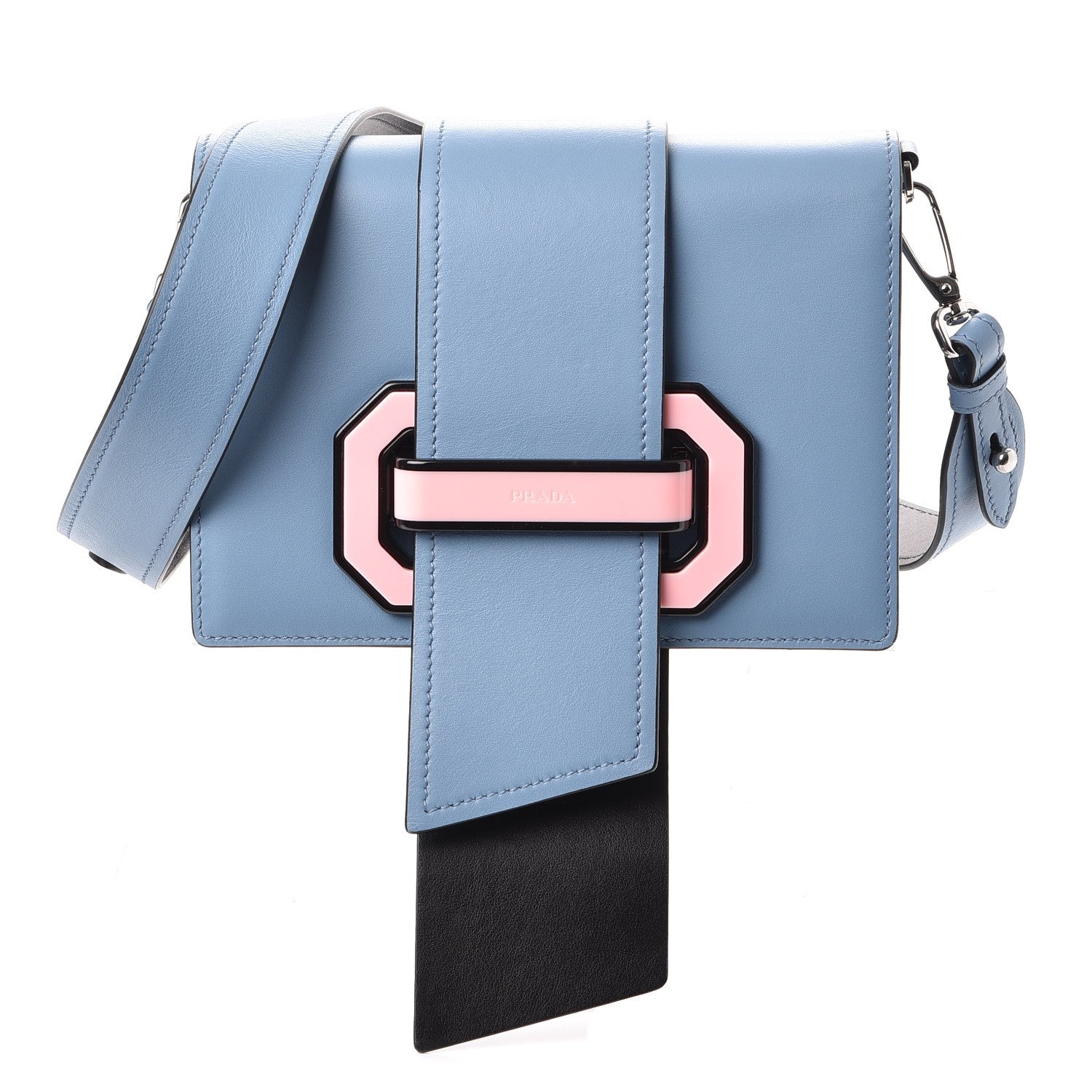 Prada City Calf Plex Ribbon Bag Astrale Rosa 1 of 7