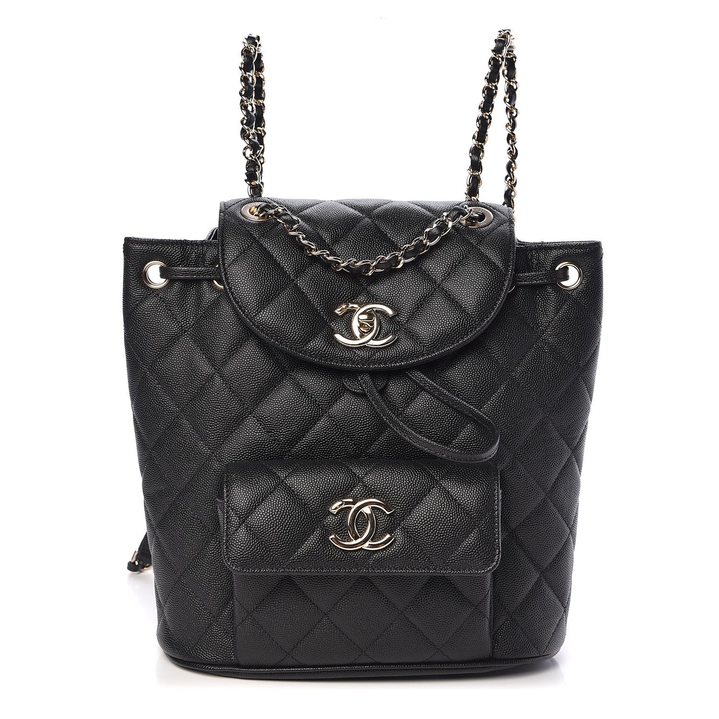 Caviar Quilted Backpack Bag Black