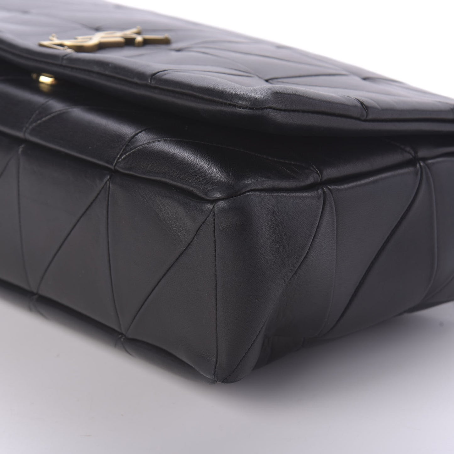 Lambskin Patchwork Monogram Large Jamie Black