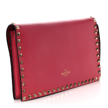 Valentino Garavani Nappa Rockstud Wristlet Clutch Deep Rose 3 of 10
