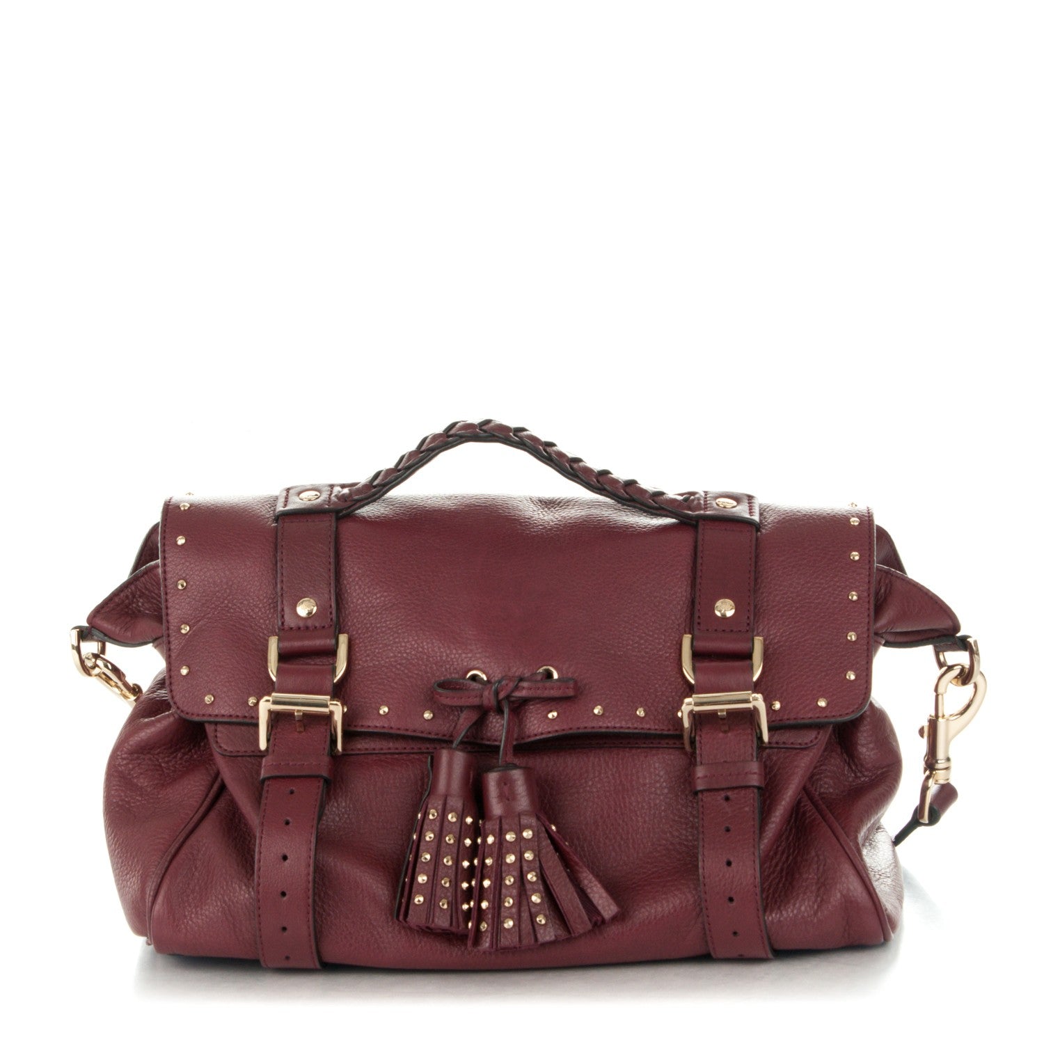 Mulberry Polished Buffalo Medium Alexa Tassel Satchel Conker 1 of 10