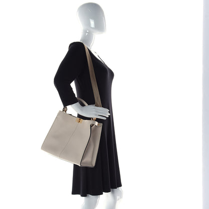 Fendi Vitello Seta Century Medium Peekaboo X-Lite Camelia Barolo 2 of 10