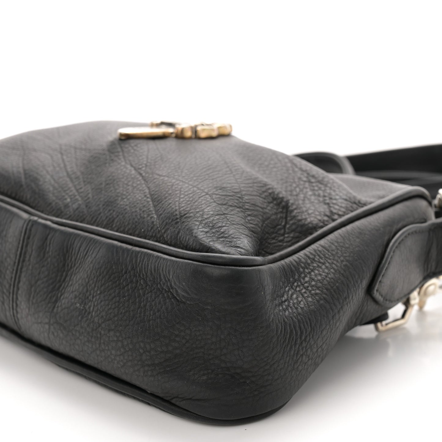 Grained Calfskin Chicken Nugget Bag Black
