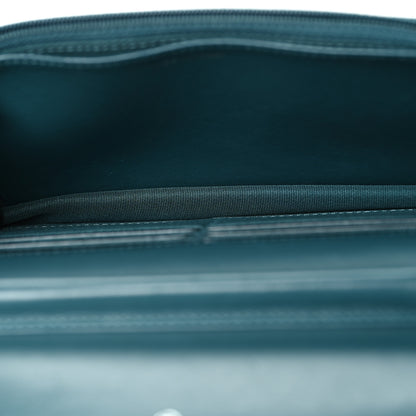 Chanel Lambskin Chevron Quilted Wallet On Chain WOC Turquoise 5 of 13