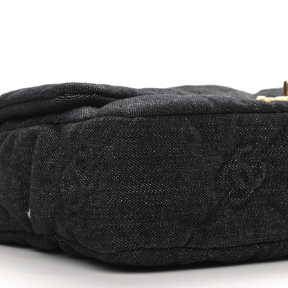 Chanel Denim Quilted Medium Funky Town Flap Black 9 of 11