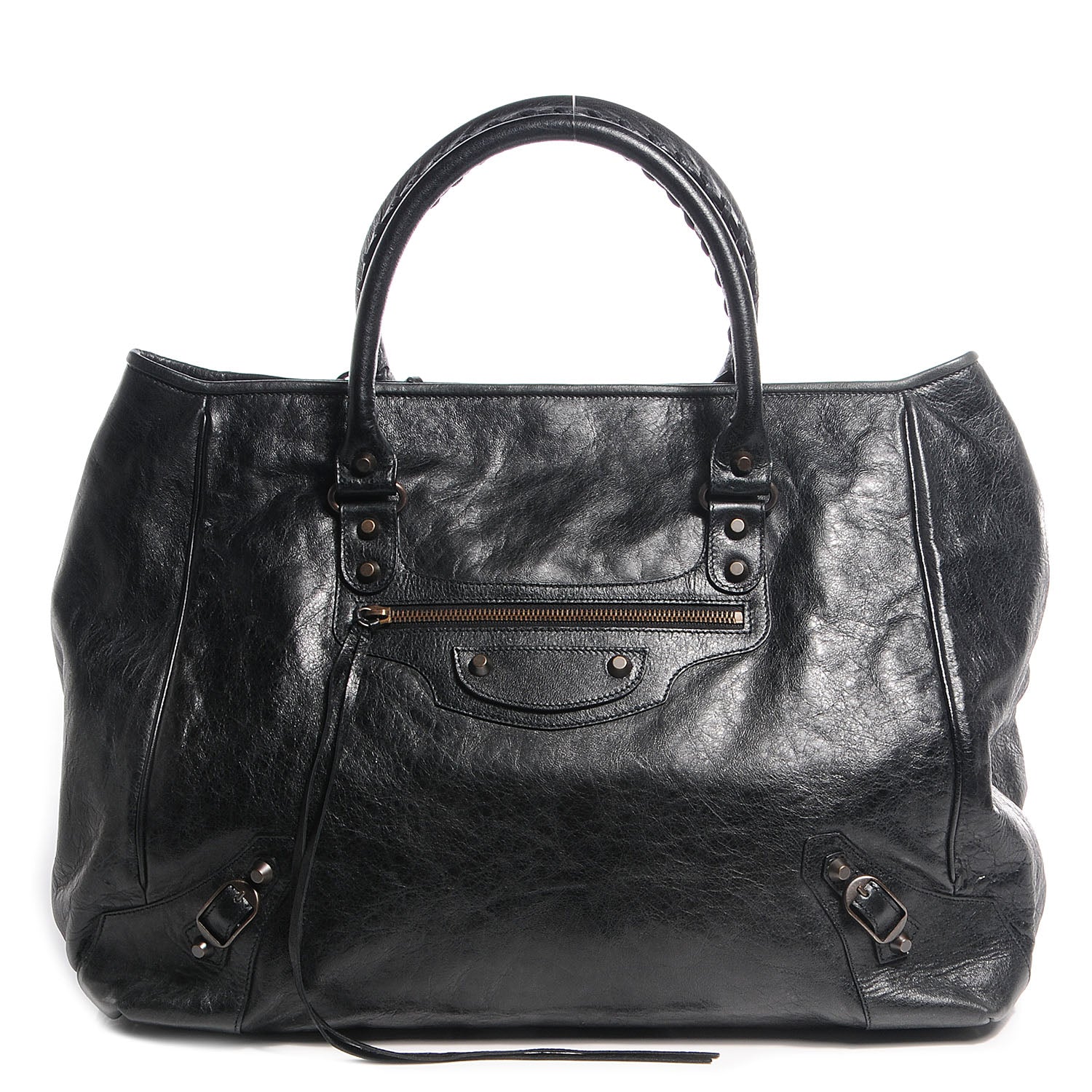 Balenciaga Agneau Classic Hardware Sunday Tote M Black 1 of 10