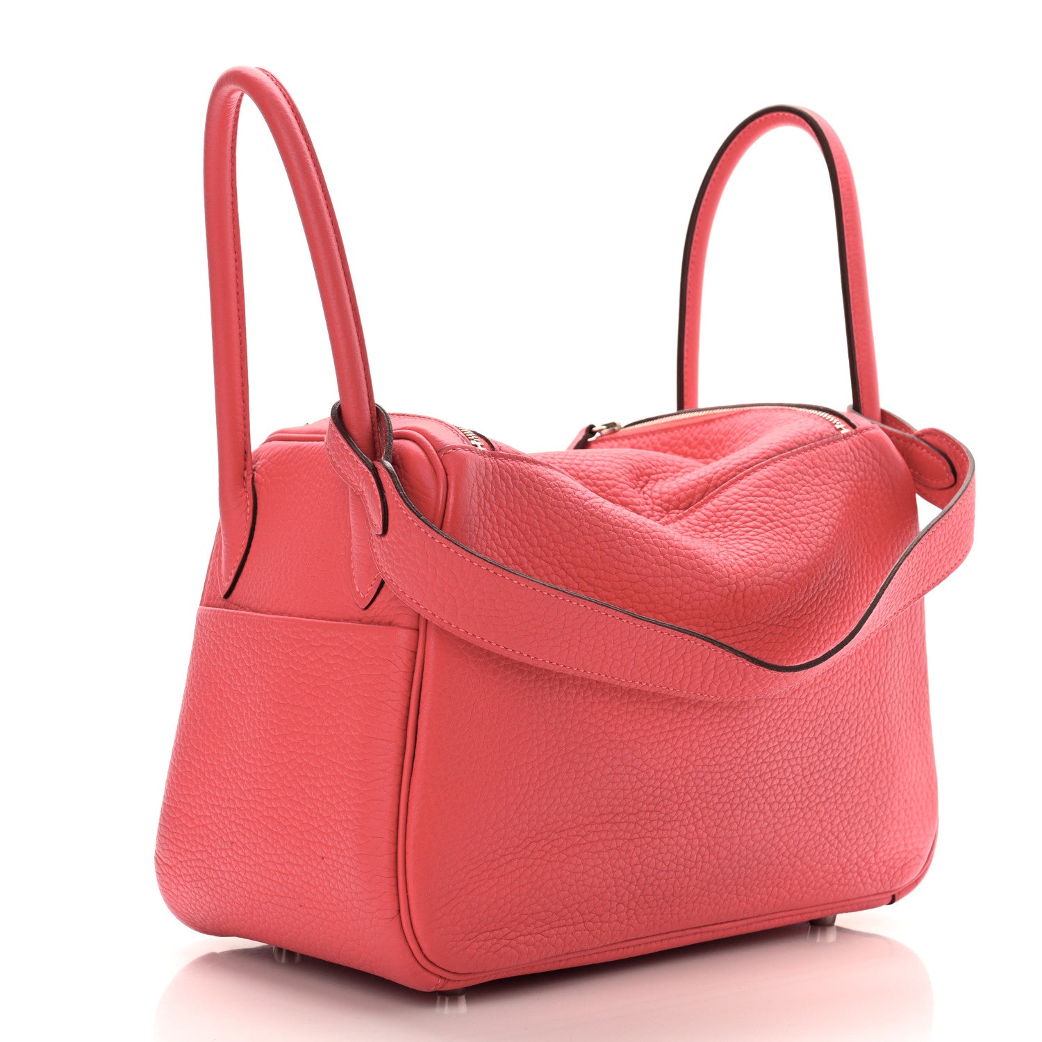 Hermes Taurillon Clemence Lindy 26 Rouge Pivoine 3 of 10