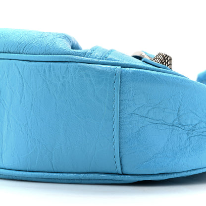 Balenciaga Agneau Arena Le Cagole Shoulder Bag XS Cyan 9 of 10