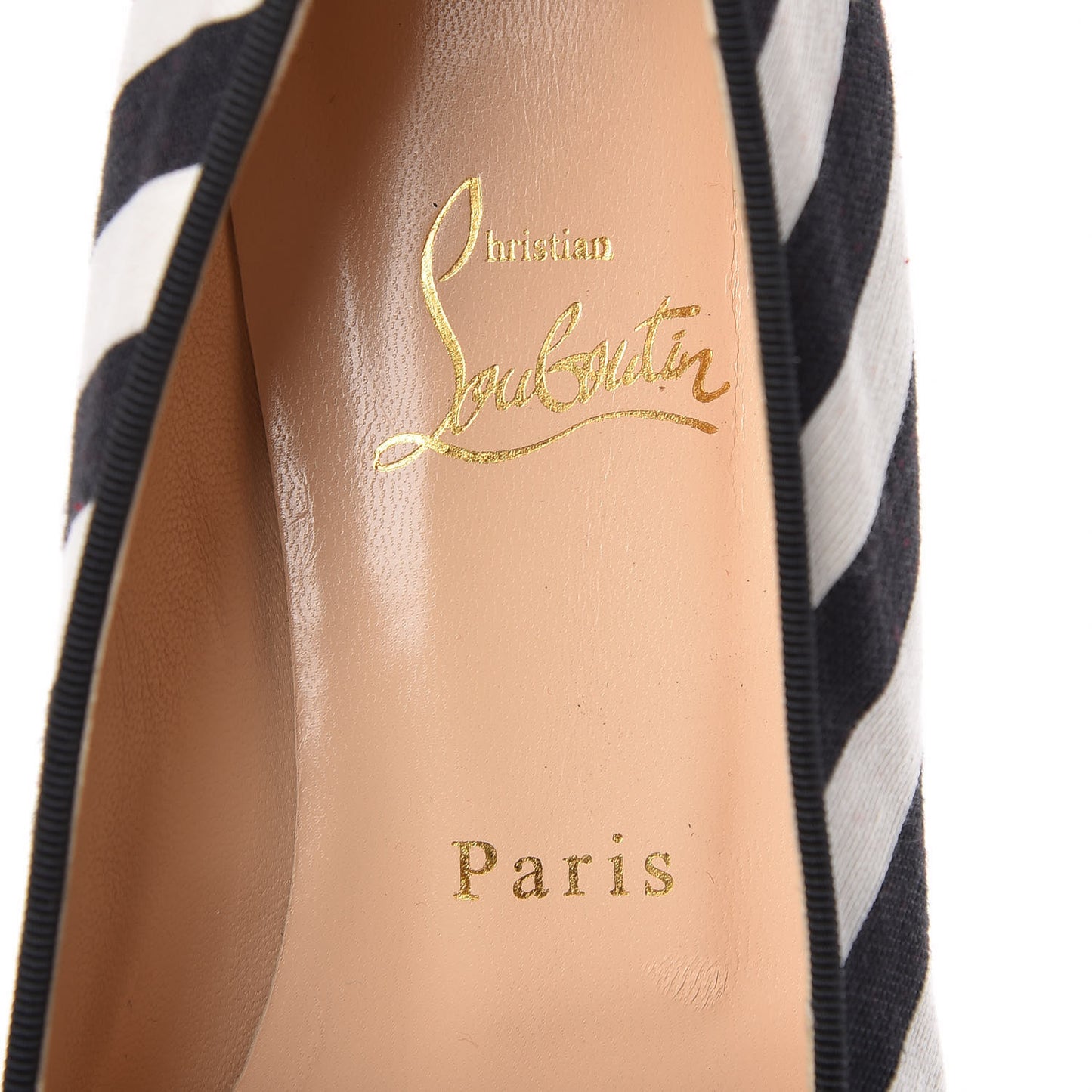 Toile Rayee Patent Spikes Womens Intern Flat Loafers 37 Black Poudre