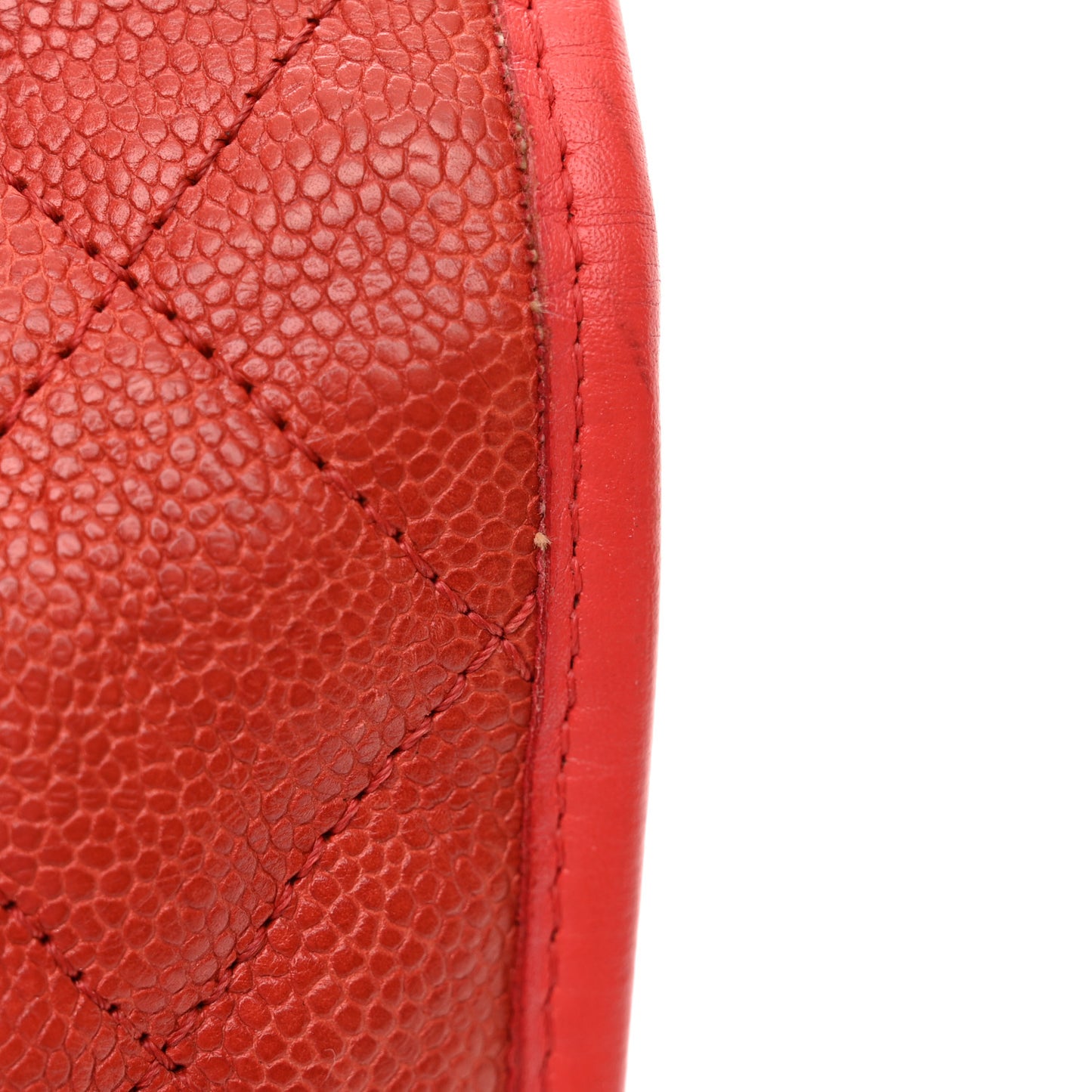 Caviar Quilted Medium French Riviera Flap Red