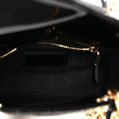 Christian Dior Patent Cannage Mini Lady Dior Black 4 of 9