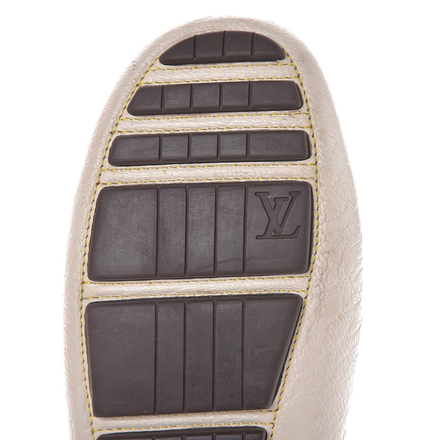Louis Vuitton Goatskin Studded Suhali Loafers 35.5 Off White 8 of 17