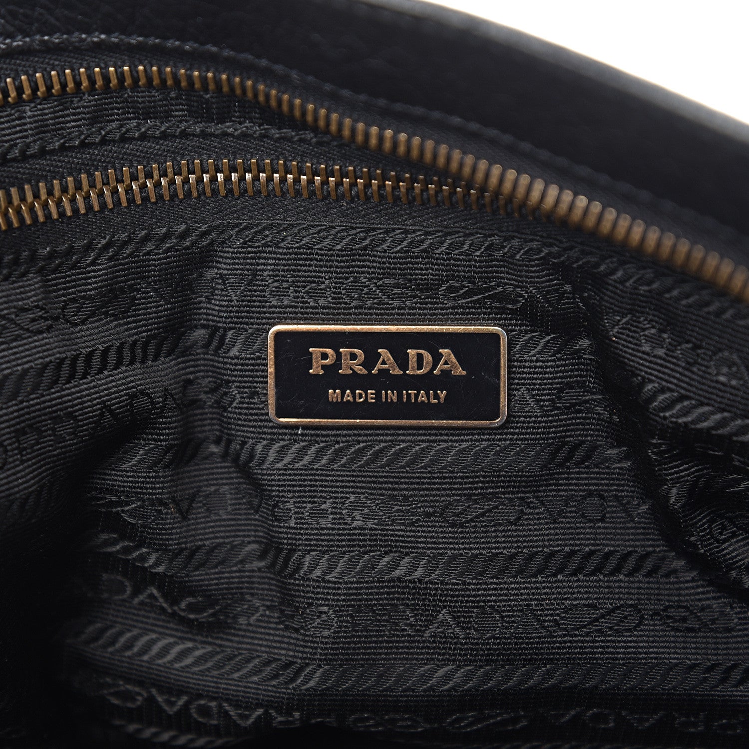 Prada Tessuto Nylon Cervo Deerskin Tote Black 5 of 11