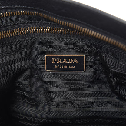 Prada Tessuto Nylon Cervo Deerskin Tote Black 5 of 11