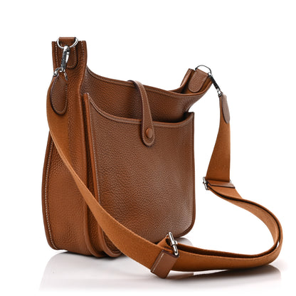 Hermes Taurillon Clemence Evelyne III PM Gold 3 of 9