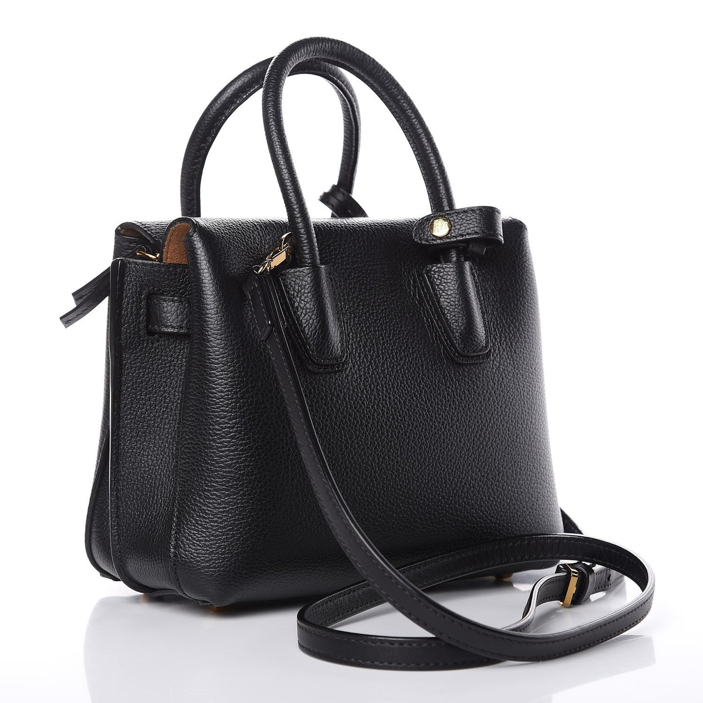 Grained Calfskin Mini Milla Tote Phantom Black