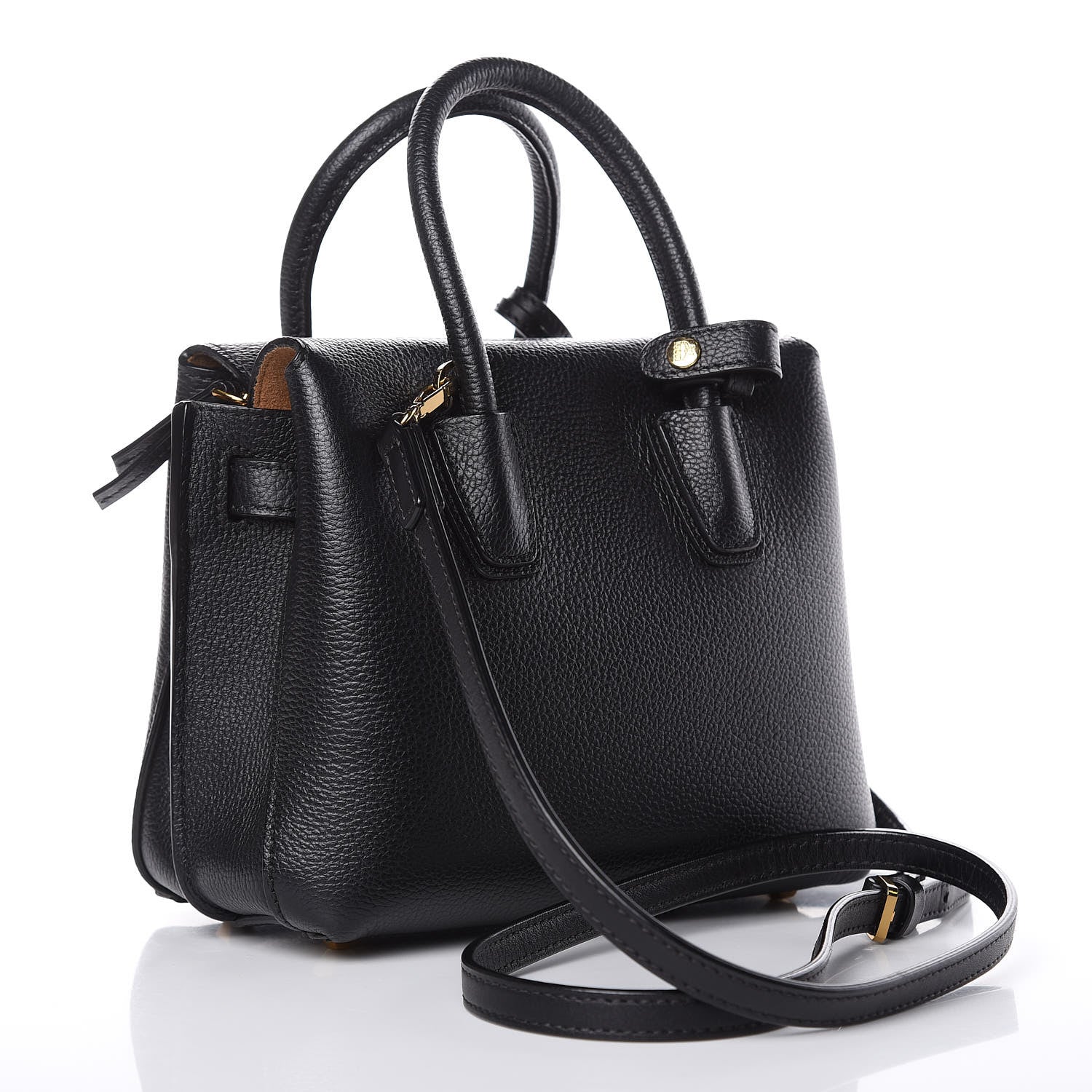 MCM Grained Calfskin Mini Milla Tote Phantom Black 3 of 8