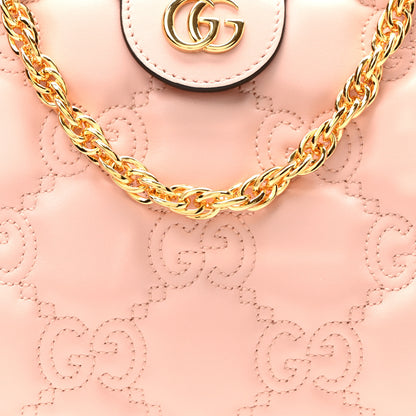 Gucci Calfskin GG Matelasse Small Slim Chain Shoulder Bag Perfect Pink Natural 8 of 10
