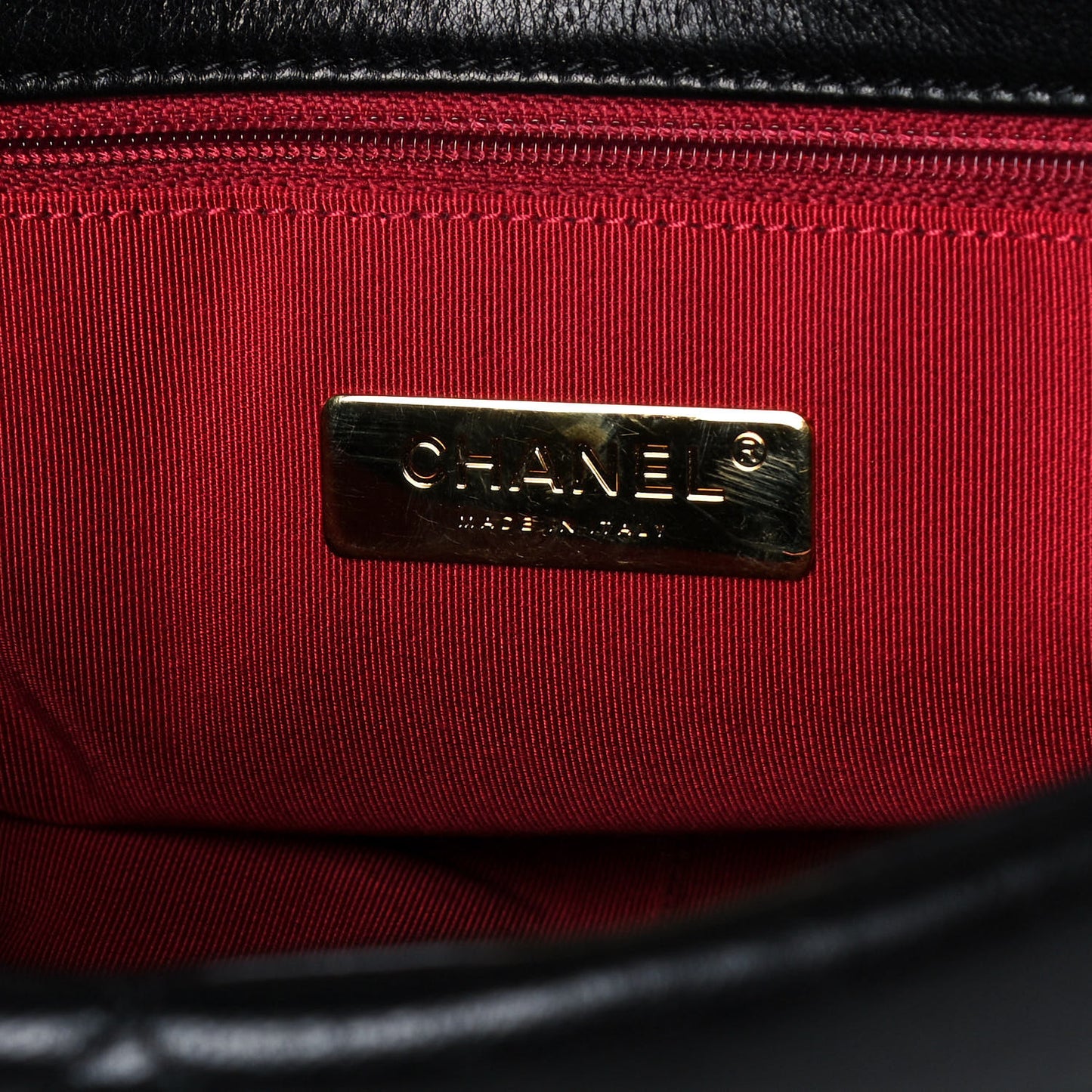 Goatskin Quilted Large Chanel 19 Flap Black