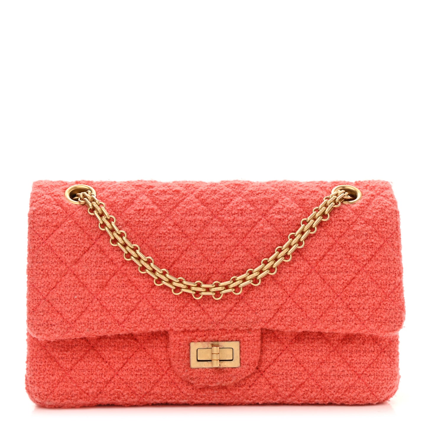 Wool Tweed Quilted 2.55 Reissue 225 Flap Coral