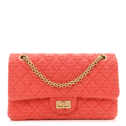 Chanel Wool Tweed Quilted 2.55 Reissue 225 Flap Coral 1 of 9